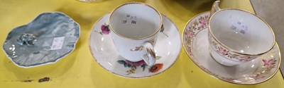 Lot 476 - A Meissen cup and saucer with floral design...