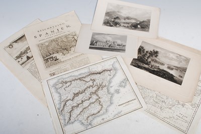 Lot 481 - A collection of etchings and maps to include...