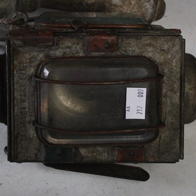 Lot 502 - A pair of antique Raydyot coach lamps with...