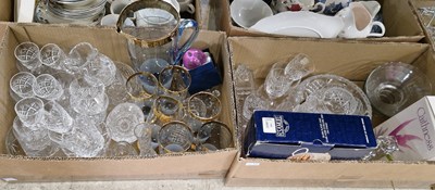 Lot 512 - Three boxes of assorted glassware to include...