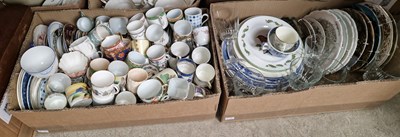 Lot 528 - Two boxes of ceramics and glassware to include...