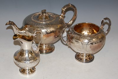 Lot 103 - A late 19th century electroplated three- piece...