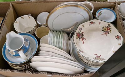 Lot 534 - Two boxes of assorted mixed tea/dinner wares...