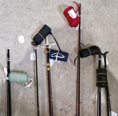 Lot 584 - Fishing interest - Six assorted fishing rods...