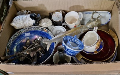 Lot 550 - Two boxes of assorted mixed wares to include...