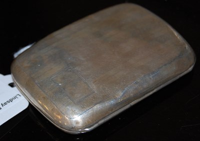 Lot 112 - A Chester silver cigarette case, 38 grams.