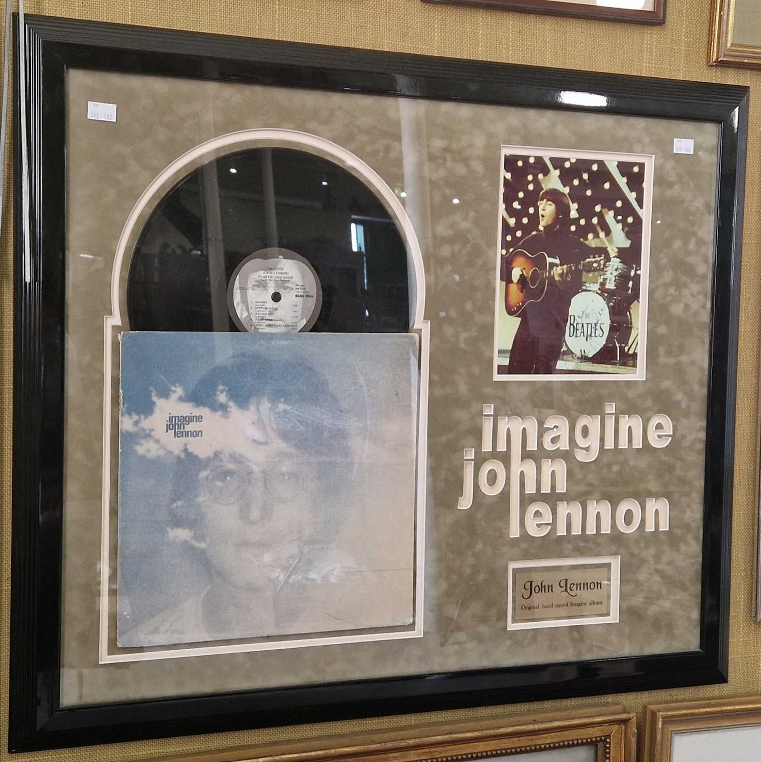Lot 595 - John Lennon Memorabilia Interest - a framed...