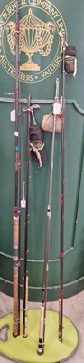 Lot 582 - Fishing interest - Four assorted fishing rods,...