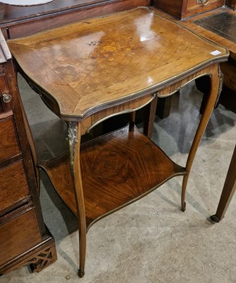 Lot 710 - A late 19th century rosewood, parquetry and...