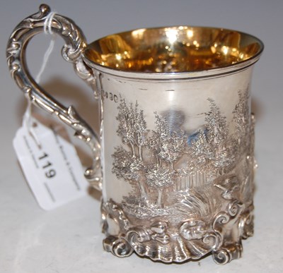 Lot 119 - A Victorian silver christening mug, London...