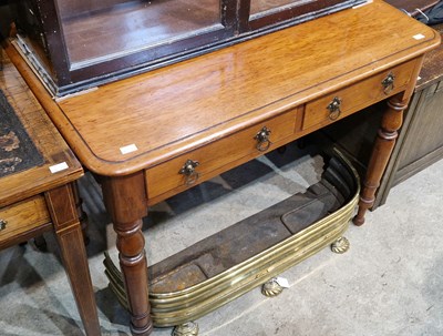 Lot 713 - A Victorian mahogany side table, the rounded...