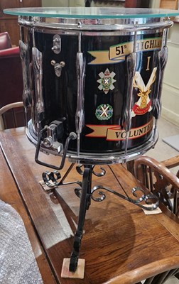 Lot 756 - A Regimental drum for the 51st Highland...