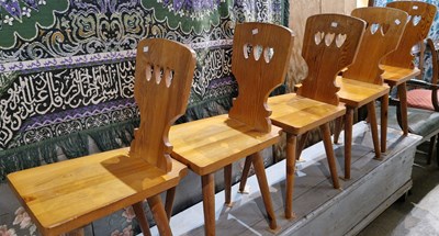 Lot 860 - A set of five 20th century Moravian pine...