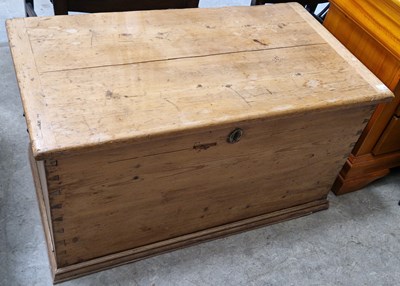 Lot 795 - A pine kist, 86cm wide.