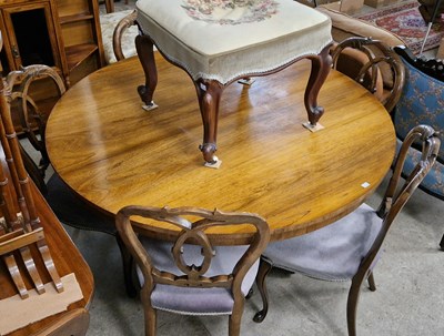 Lot 811 - A 19th century rosewood snap-top supper table,...