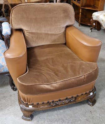 Lot 748 - A 20th century Art Deco style oak and brown...