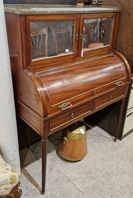 Lot 840 - A 19th century Louis XVI mahogany and brass...