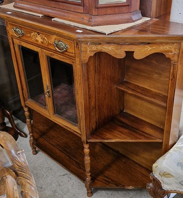 Lot 837 - A Victorian rosewood and marquetry inlaid...