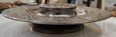 Lot 140 - A 19th century Sheffield plate inkwell of...
