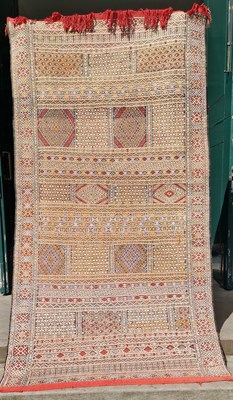 Lot 881 - A flatweave long rug, 20th century, worked in...