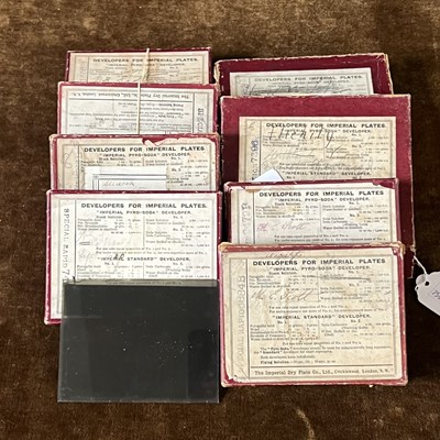 Lot 478 - A box of assorted vintage photographic plates...