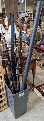 Lot 583 - A selection of assorted part fishing rods to...