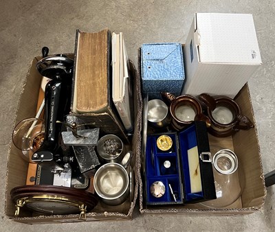 Lot 576 - Two boxes - assorted mixed ware to include a...