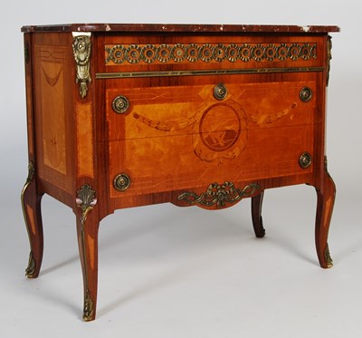 Lot 59 - A 20th century kingwood marquetry and gilt...