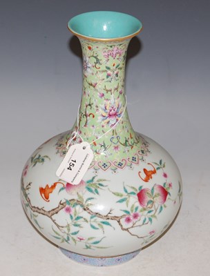 Lot 154 - A Chinese porcelain famille rose bottle vase,...