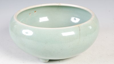 Lot 503 - A Chinese porcelain celadon bowl, Qing Dynasty,...