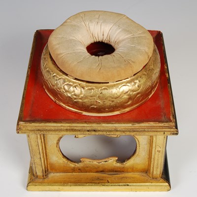 Lot 580 - A Japanese bronze temple gong, with horizontal...