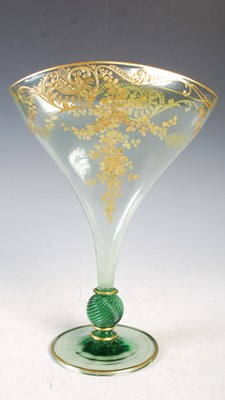 Lot 468 - An early 20th century Continental green glass...