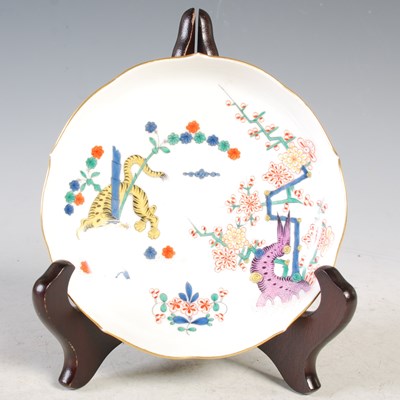 Lot 30 - A Meissen porcelain saucer, decorated in the...