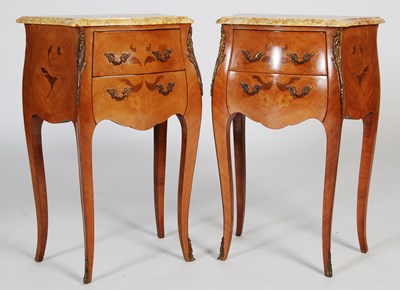 Lot 63 - A pair of 20th century French marble top...