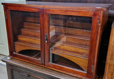 Lot 718 - A 20th century mahogany tabletop display...