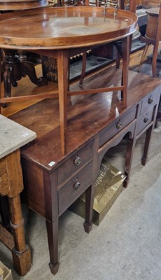 Lot 798 - A late 19th century mahogany sideboard centred...