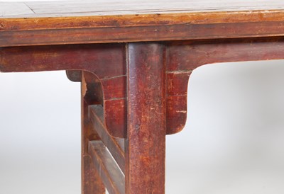 Lot 71 - An antique Chinese dark wood table, the...