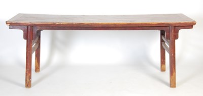 Lot 71 - An antique Chinese dark wood table, the...