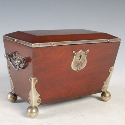 Lot 361 - An early 20th century mahogany and white metal...