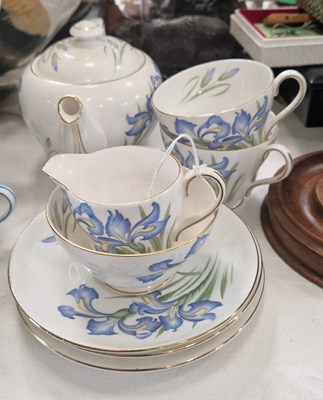 Lot 427A - A Shelley part tea set in the Blue Iris...