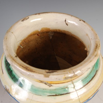 Lot 492 - A 19th century Italian Maiolica pottery vase,...