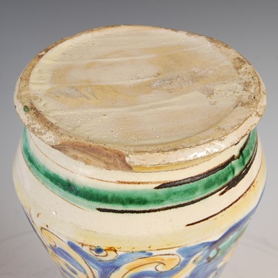 Lot 492 - A 19th century Italian Maiolica pottery vase,...