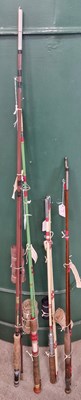 Lot 394 - Fishing interest - Four assorted fishing rods...