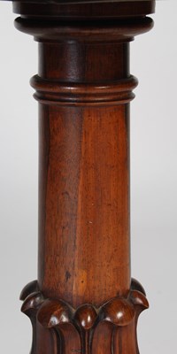 Lot 42 - A 19th century rosewood pedestal card table,...