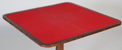 Lot 42 - A 19th century rosewood pedestal card table,...