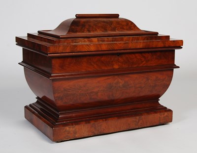 Lot 53 - A 19th century mahogany sarcophagus shaped...