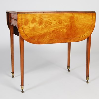 Lot 79 - A 19th century satinwood and ebony lined...