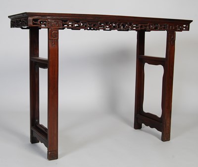 Lot 66 - A Chinese darkwood rectangular table, late...