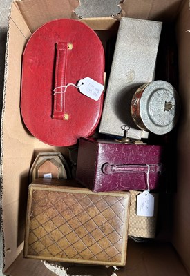 Lot 608 - Box - assorted jewellery and storage boxes.