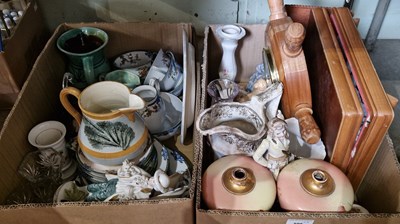 Lot 595 - Three boxes - assorted mixed wares to include...